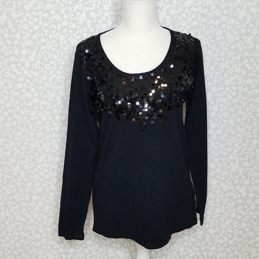 NWOT SIMONTON Says by George Simonton Sequin Knit Top